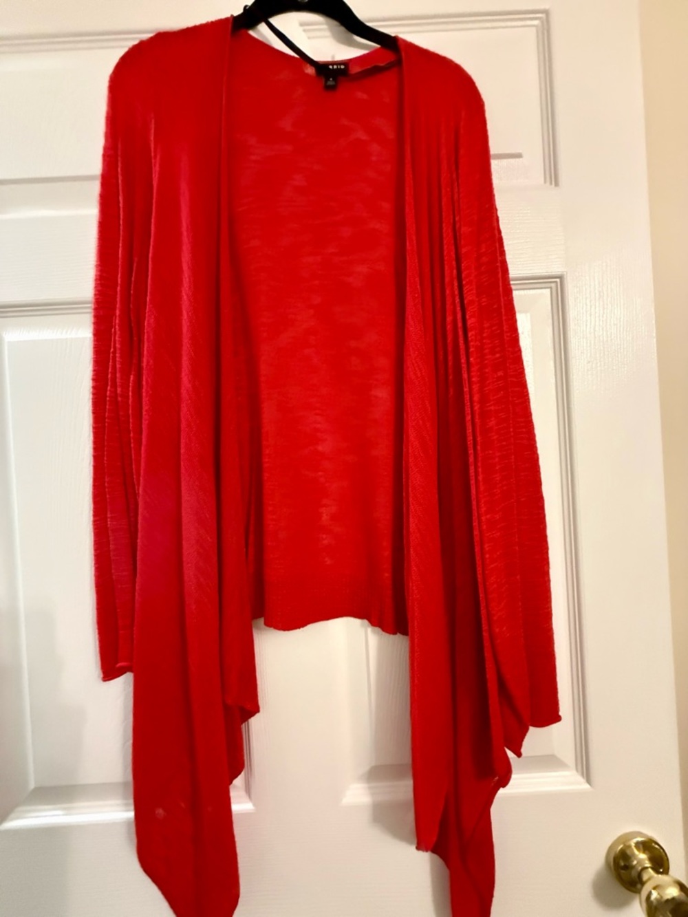 Torrid Red Open-Front Draped Cardigan Sweater